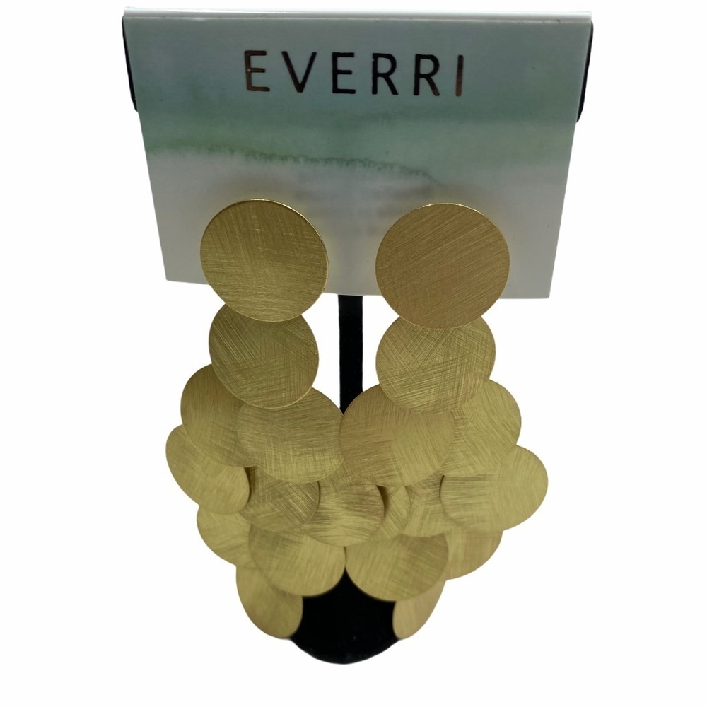EVERRI Gold Disc Dangle Post Earrings - Picture 2 of 5